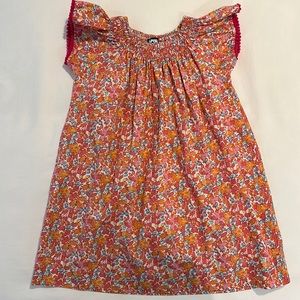 Busy Bees Jules Smock Necked Flutter Sleeve Dress